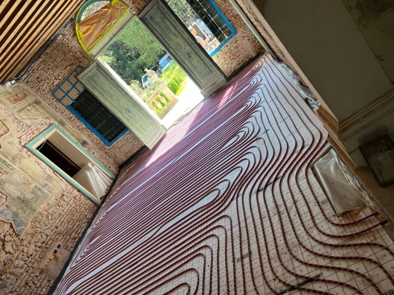 installazione riscaldamento pavimento villa padova